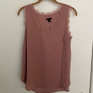 Ann Taylor lace trim top.  Size M
